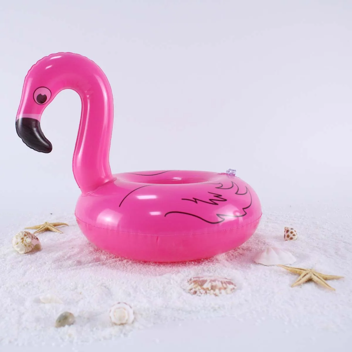 

2021 guangdong toy Flamingo Cup Holder Coaster Inflatable Drink Holder, Red