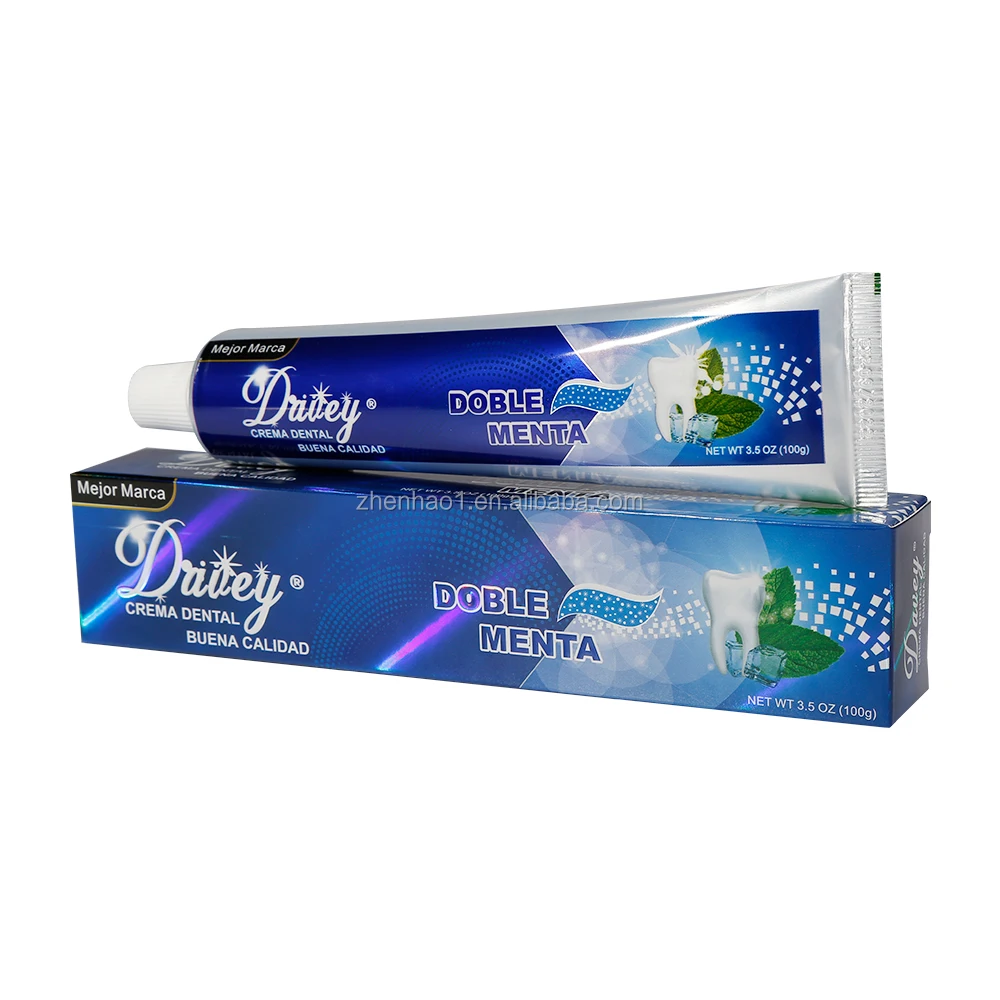 

South America Pasta Dental Blanqueadora Transparent Blue Gel Double Mint Teeth Whitening Toothpaste, White