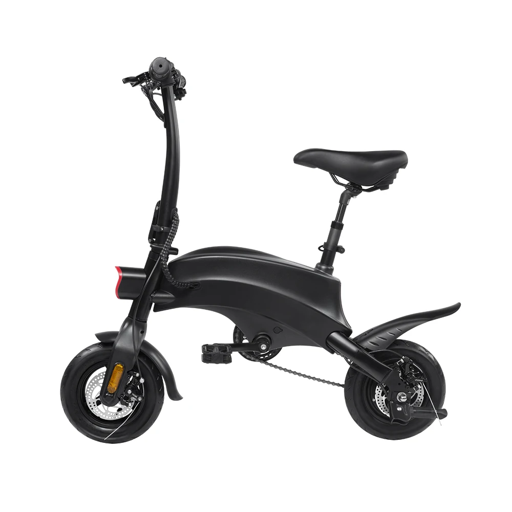 

2021 New fashion S2 Portable 10 inch small wheel size smart mini electric bike, Black