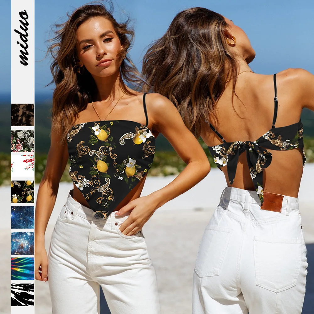 

F20275A Latest design sexy backless lace vest cross strap tank tops for fashion ladies crop tops for women 2021, As picture