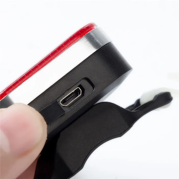 Triangle Bike Warning Taillight Safety USB Rechargeable Cycling Light Red Flash Light Bicycle Rear Lamp with Built-in Battery