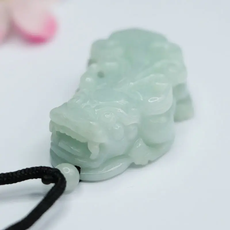 

Real Natural Myanmar Jade Ruyi Pi Xiu Pendant Jade jadeite Pendant Necklace Jewelry Gift Straight