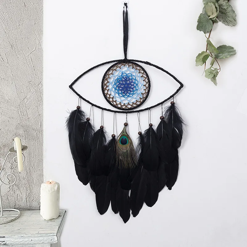 

Wholesale Evil Eye Boho Home Decor Bedroom Wall Hanging Handmade Dream Catcher