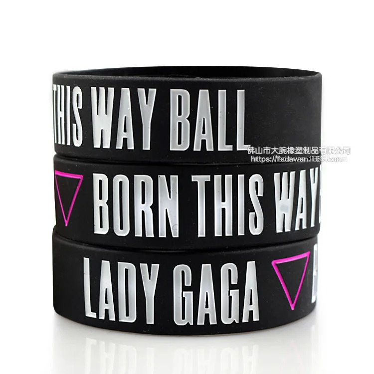 

LADY GAGA Concert Album Star Silicone Wristband Bracelet for women and men
