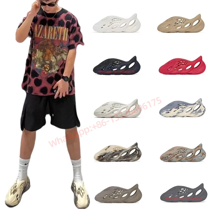 

Wholesale Fashion Men's Sandals Anti Slip Slides Women Home Slippers Beach Sandals Original Yeezy Foam Runner Sandals, Picture