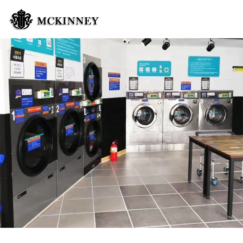 
Professional Commercial Laundry equipment Double Stack Washing Machine Clothes Dryer Machine All In One 