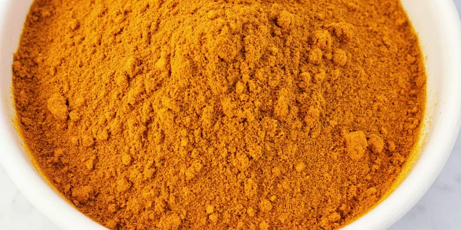 Whole spices laid out on a table for making Madras curry powder