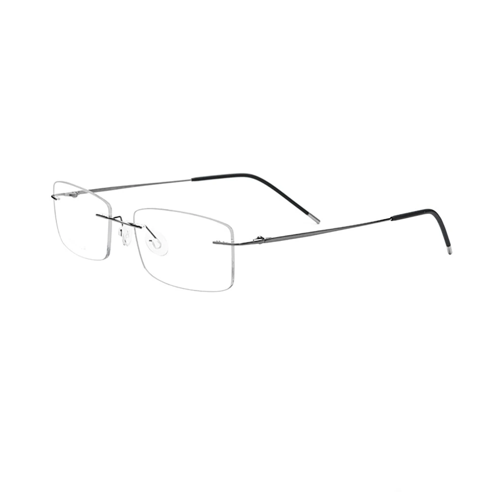 

titanium Rimless Glasses Men Prescription Eyeglasses Frame Women Ultralight Myopia Optical Frameless Korean Eyewear 9608