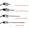 DS18B20 Digital Temperature Sensor G1/2" Thread Probe DIA 7mm 1m PVC 3-core Wire SUS304 Stainless Steel Shell L30mm- L150mm XJ8