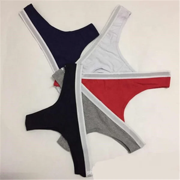 

Womens Sexy Underwear Cotton Female Women Simple Classic Underwear Letter T/C Pattern Women's Broad-Band Thong