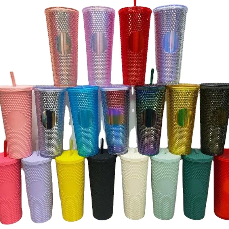 

Amazon Top Sellercups With Lids And Straws Tumbler Mug Christmas Coffee Plastic Water Bottles, Customized colors acceptable