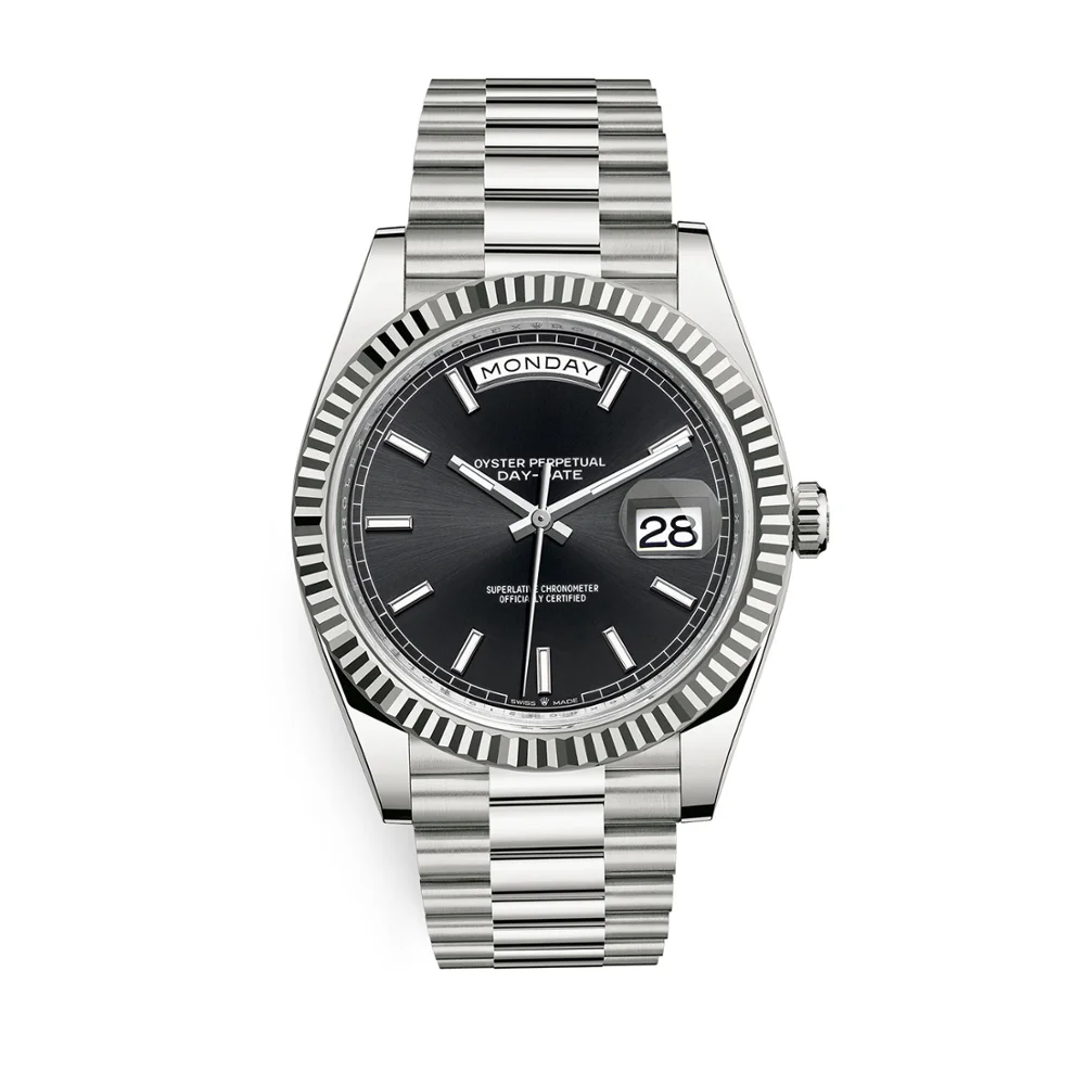 228239 Classic Day Date Watches Men Wrist Luxury, Japan Self Wind Mechanical Caliber Vibration 28800 Waterproof 10 Bar Steel 904