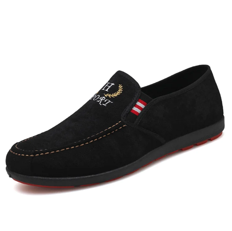 

Wholesale men's denim canvas shoe, Blue, black
