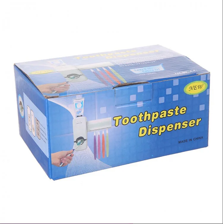 

Automatic toothpaste dispenser lazy products with toothbrush holder toothpaste dispenser set tracelss paste toiletries