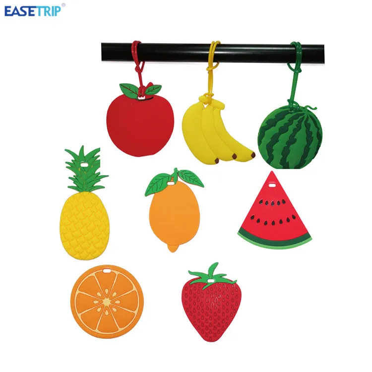

Wholesale Custom Creative Fruit Shape Kids Luggage Tags Pvc Travel Luggage Tag In Bulk, Multicolored and many types