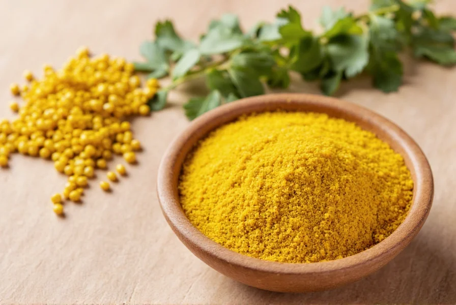 Various mustard types arranged for comparison showing yellow, Dijon, and whole grain varieties with nutritional labels