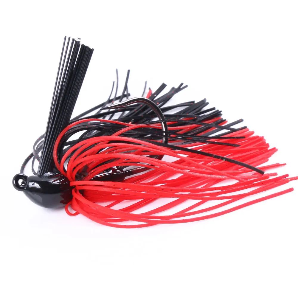 

Newbility new design 7cm 10g lead jig head fishing lure jig head hook Weedless Bass Fishing Hard Artificial Bait, 7 colors jig skirt