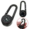 Compass thermometer double side outdoor travel carabiner key