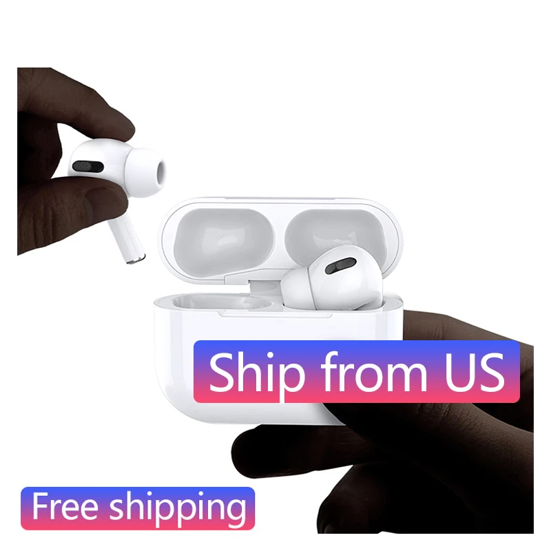 

Free Shipping Original 1:1 Aipods Pro 3 Rename GPS Touch Control Gen 3 3nd Generation Air3 Air Pro 3 TWS I500 Wireless Earbuds, White