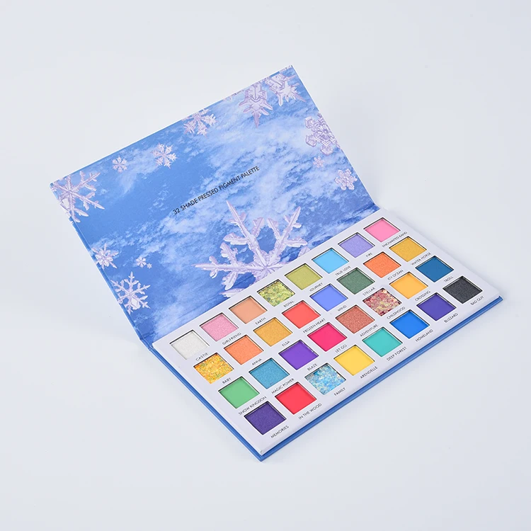 

32 color snowflake custom eye shadow palette eyeshadow makeup Colorful eye palet