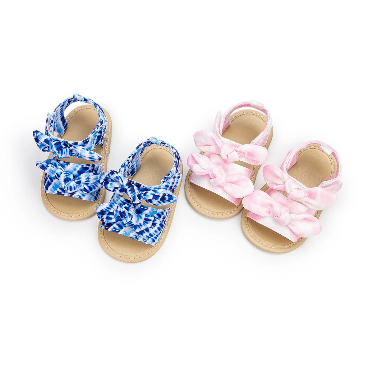 

Factory Customize 2023 Summer Cotton Fabric Soft Breathable Toddler Girl 0 18 Months Baby Sandals Shoes