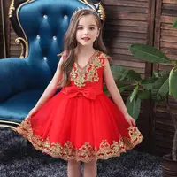 

New Girls Beautiful Flower Dresses For Child Kids Wedding Pageant Formal Gown Prom Party Christmas Baby Dress Y12577