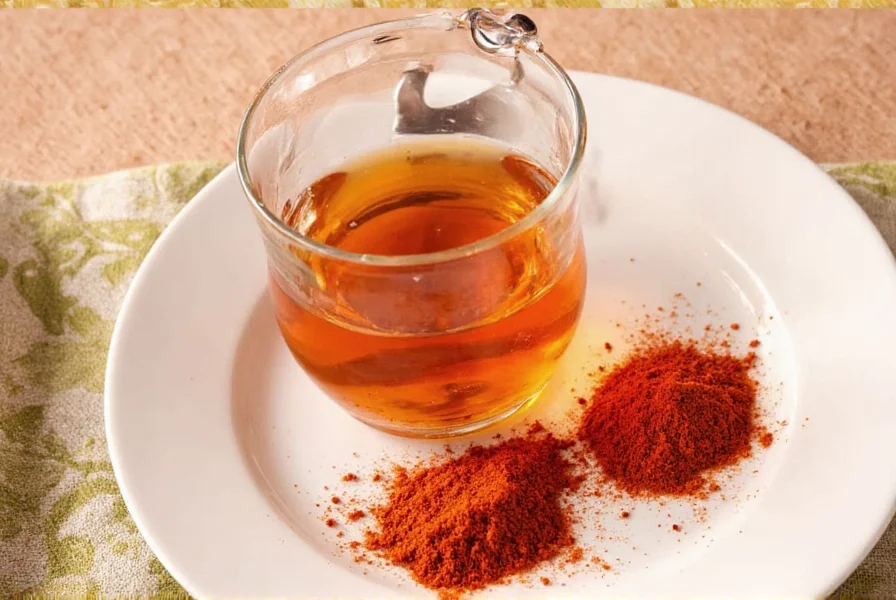 Scientific illustration showing molecular structure of acetic acid in apple cider vinegar and capsaicin in cayenne pepper