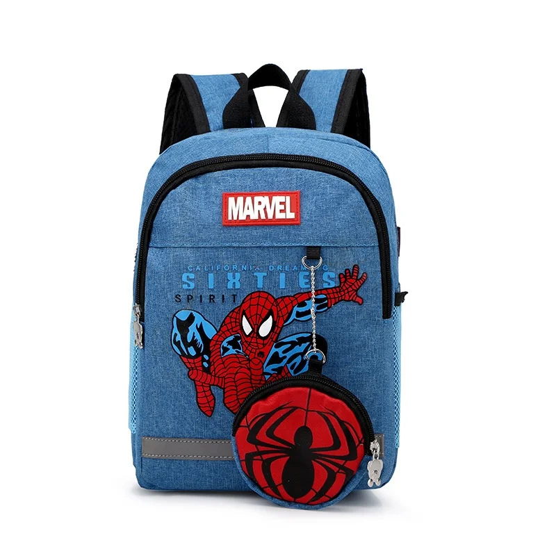 

Marvel Cartoon Kid Small Lightweight Backpack Primary Waterproof Spider Man School Bag Captain America Backpack for Kids