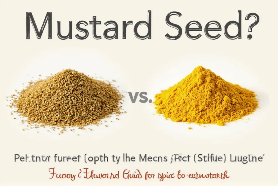 Comparison table: ground mustard seed vs mustard powder