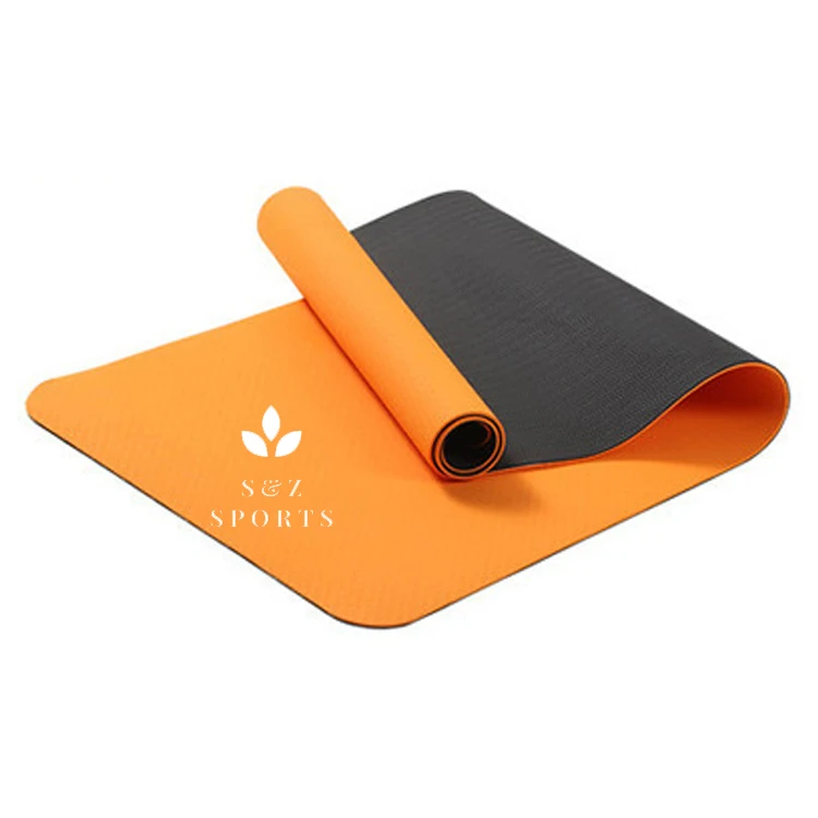 

New Manufacture Eco-friendly washable durable Pilates Custom high quality good elastic TPE yoga mat 6 mm, Customized color