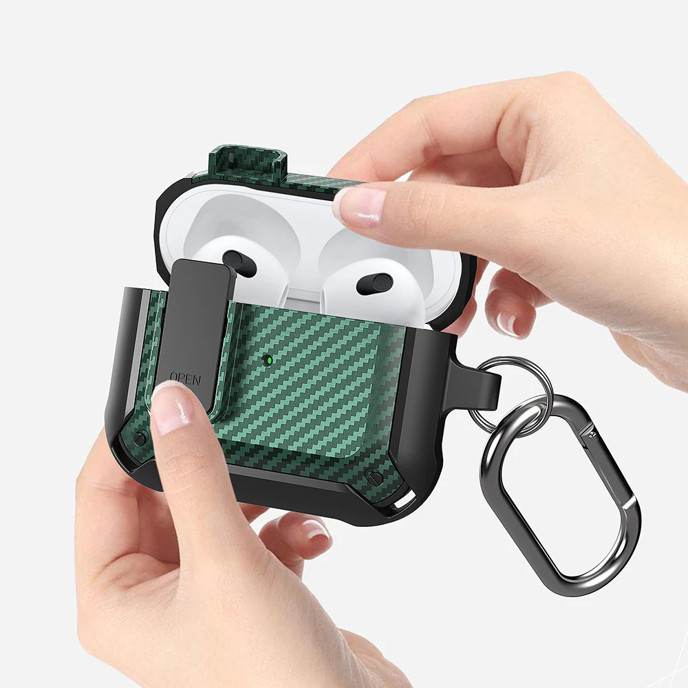 

Waterproof Airpods 3rd Generation Case with Keychain, Hard TPU Protector for AirPod 3,Wireless Charging For Airpods Accessories