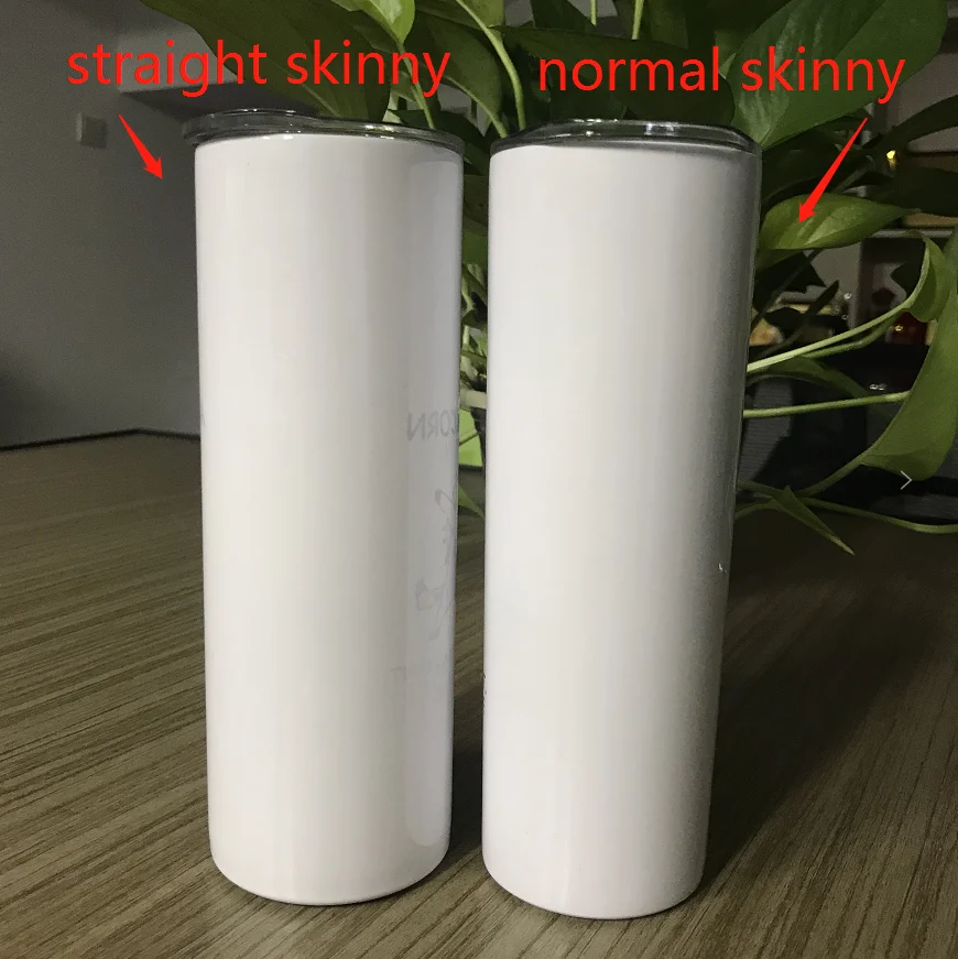 

USA Warehouse Free Shipping Double Wall Heat Transfer Printing White Individual Sublimation 20 Oz Tumblers With Handle, Customized color