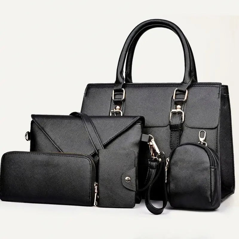 

Pu Leather Composite ladies 5pcs Handbags Set