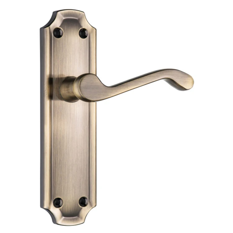 

PVD gold door handle hot selling high quality level handle zinc door lever plate handle