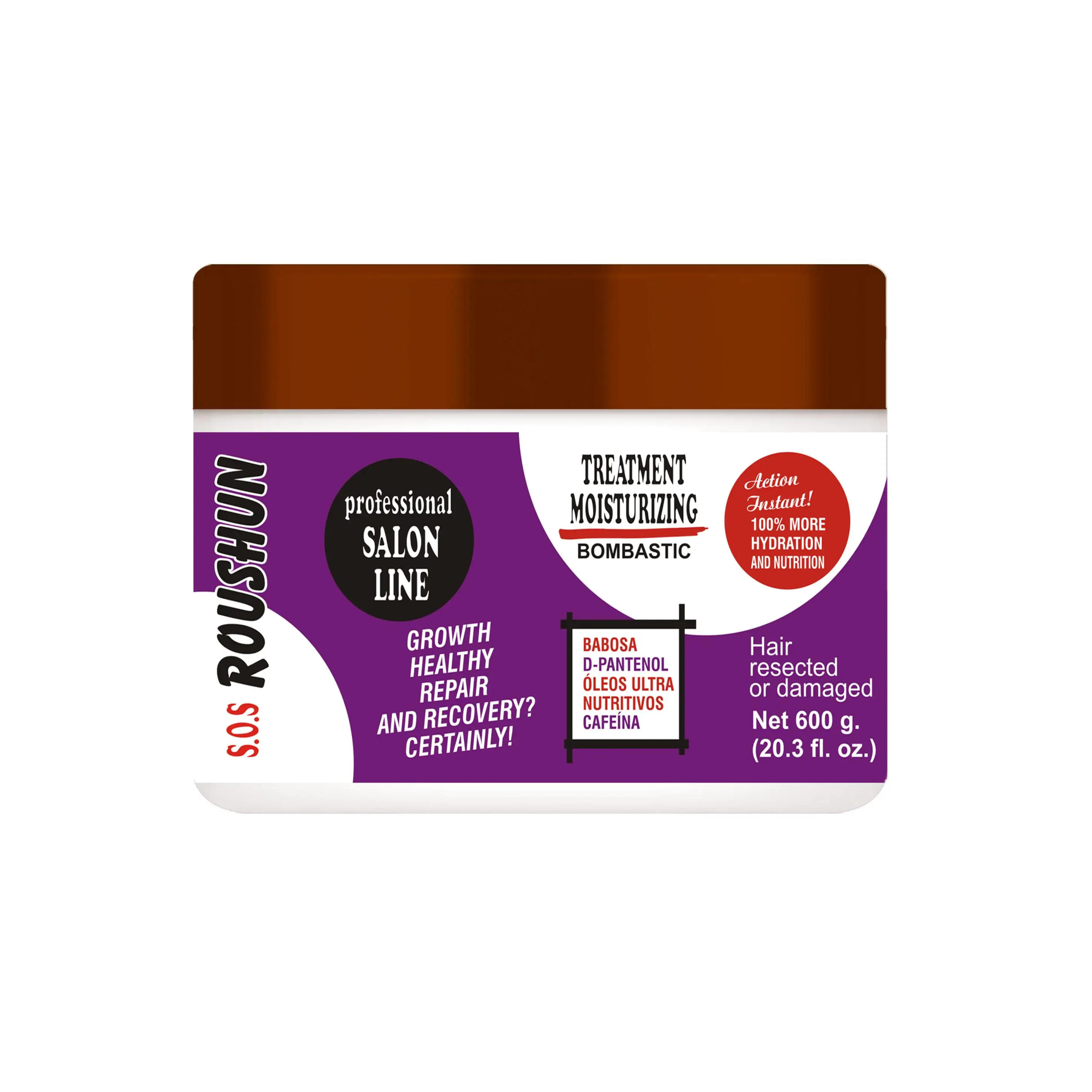 

Roushun treatment moisturizing Hair treatment 100% more hydration and nutrition for Hair resected or damaged, White cream