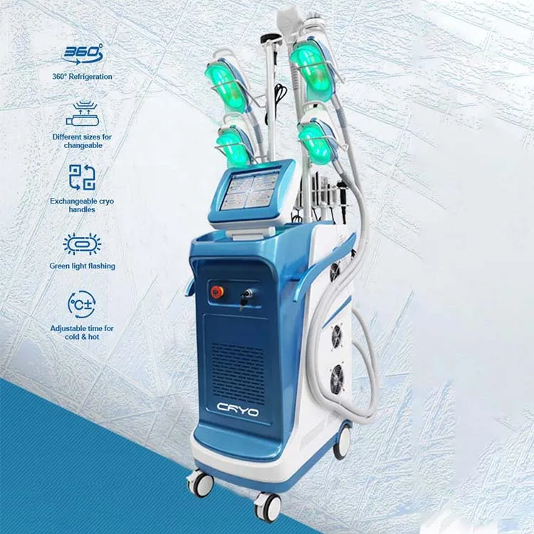 

360 Degree Cooling 5 Handles Cryo Lipolysis Cryolipolyse Equipment 4 Handle Fat Freezing Machine 2022 Cryo Slim