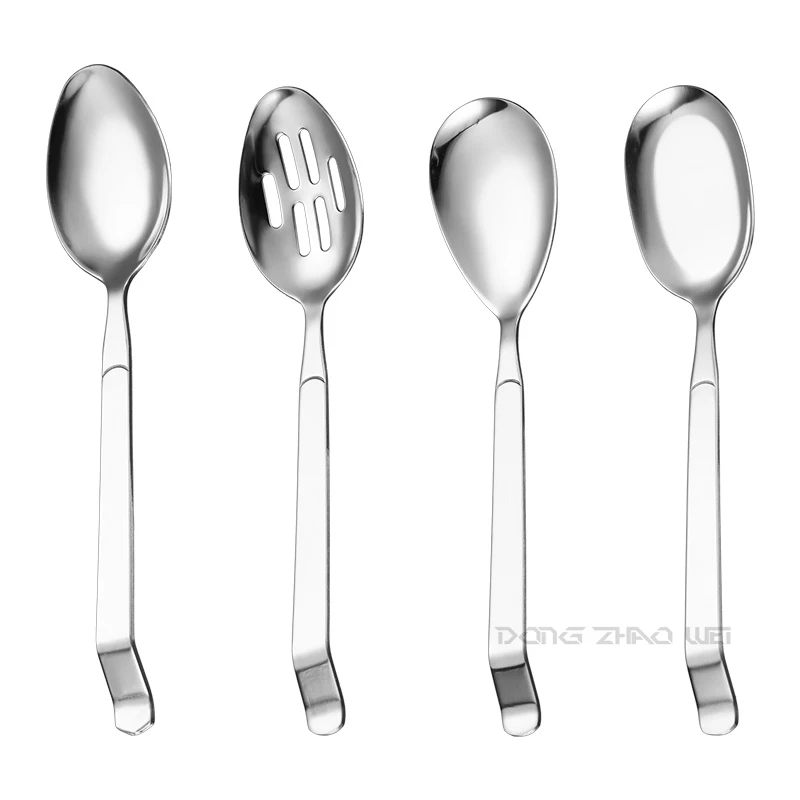 

Custom Serving Spoon Set Stainless Steel Cutlery Set Restaurant Commercial Buffet Spoons For Food