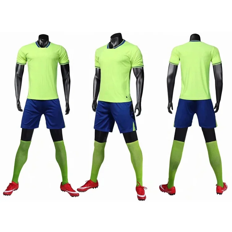 

2022 New Style Sport Jerseys Custom Plain Green Soccer Uniforms Adult, Any colors can be made