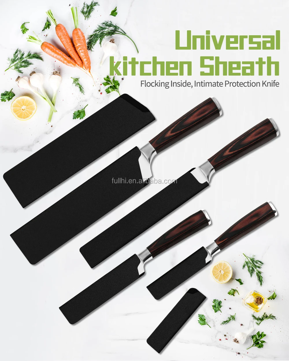 Kitchen Knife Sheath Plastic Pile Coating Insert Cover 1 Guard Utility