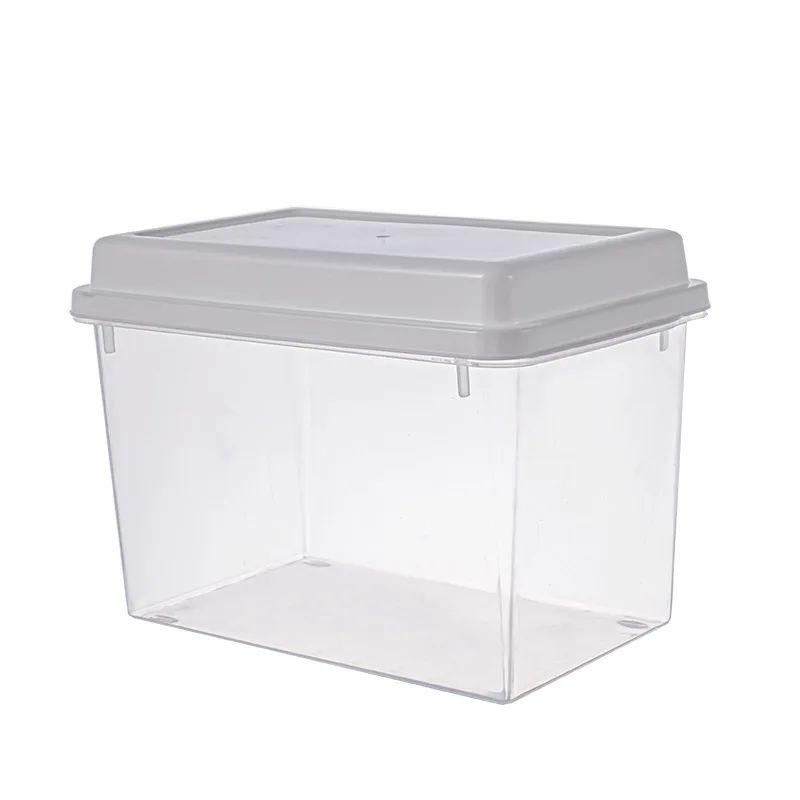 

Plastic transparent food bread storage box with cover custom made toast refrigerator fresh keeping box cereal storage box