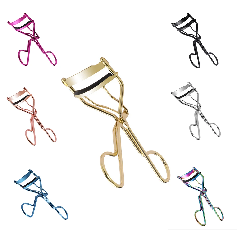 

2022 new high quality eyelash curler tools set custom mini pink gold eyelash curler with packaging curlers eyelash, Customized color