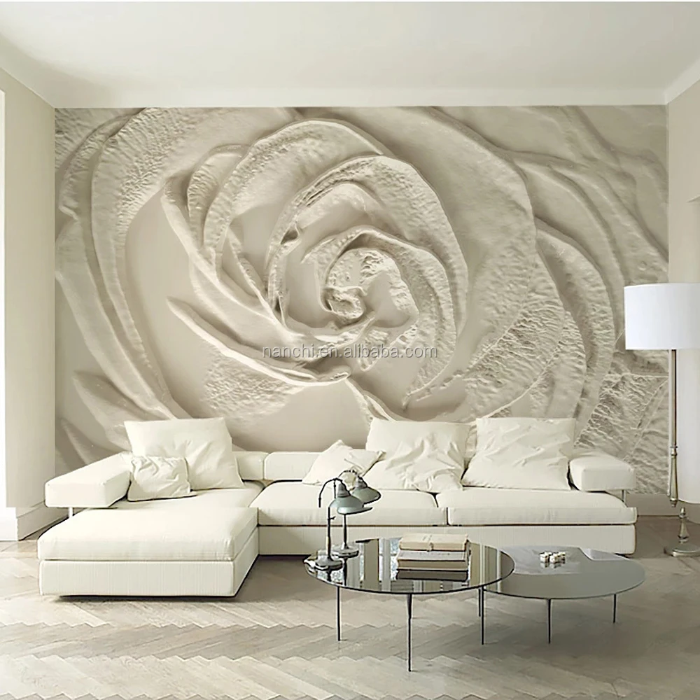 3d Wallpaper For Walls White Flower Living Room Tv Background Chinese Wall  Paper Mural Waterproof Landscape Wall Murals - Buy 3d Wallpaper For  Walls,Chinese Wall Paper Mural,Waterproof Landscape Wall Murals Product on