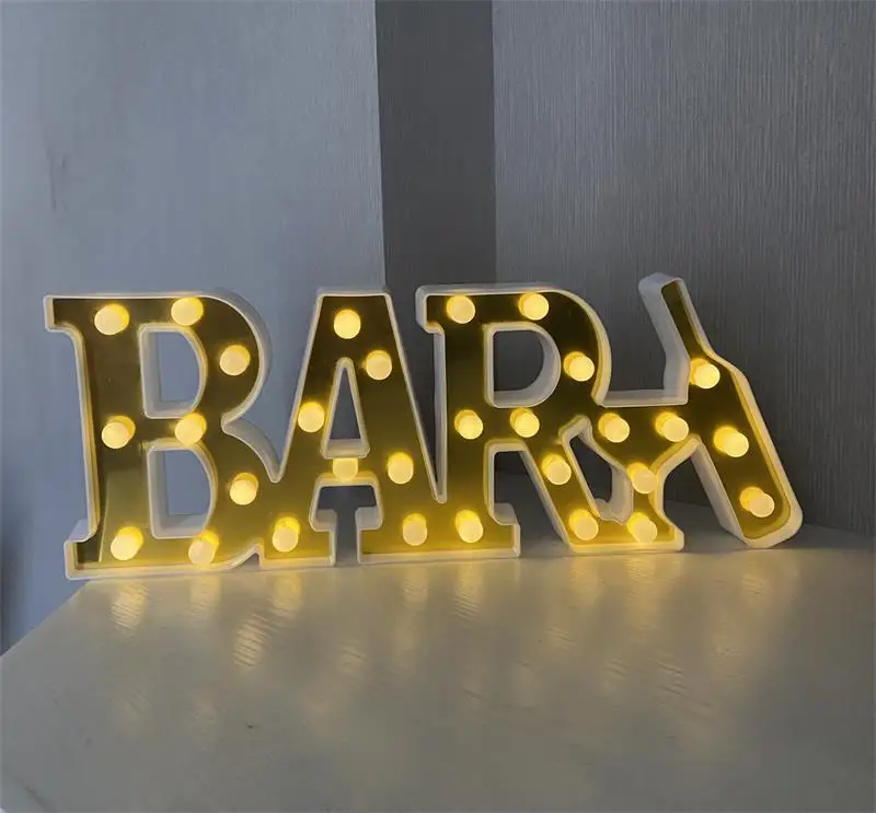 Letras De Luz Para Decoração De Bar,Escritório Para Bar,Festa De  Casamento,Parede,Luzes De Barra - Buy Carta Marquise Luzes,Sinais Bar  Remoto,Led Marquee Luzes Letras Sinais Bar Product on 