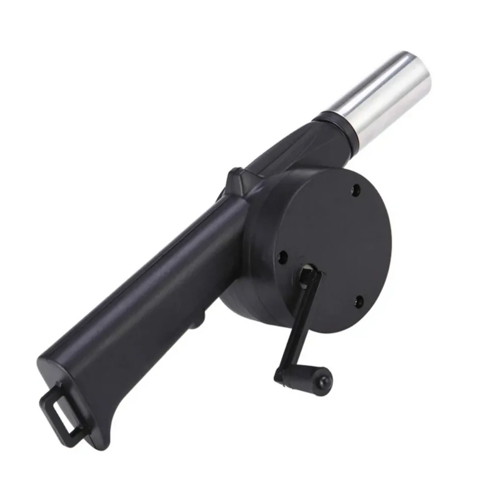 

Outdoor Barbecue Hand-cranked Air Blower Portable BBQ Tools Picnic Camping Accessories, Black