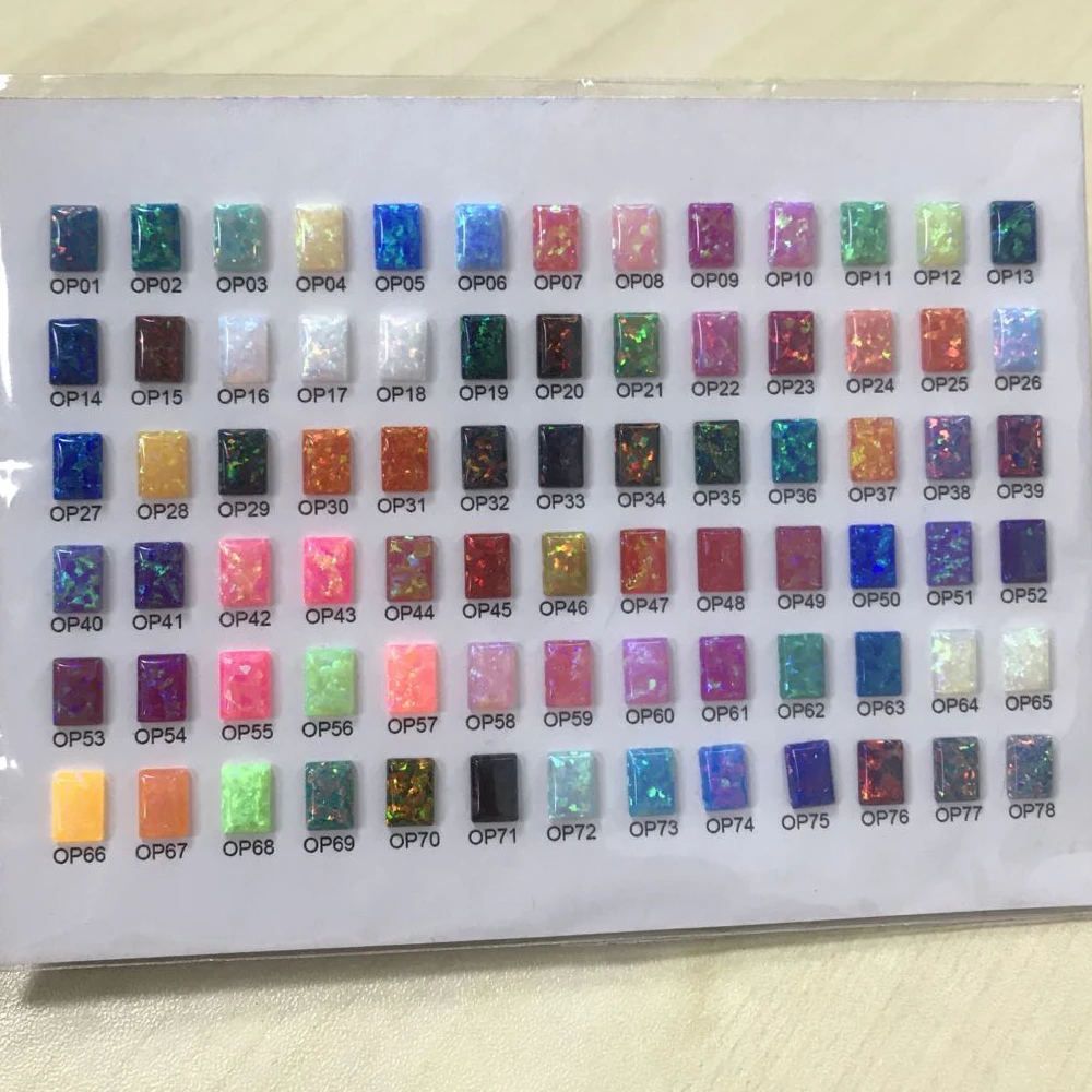 

92 Colors Synthetic Opal Color Chart