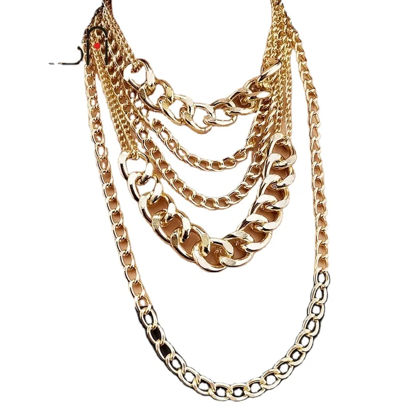 

Men and Women Exaggerated Punk Jewelry Necklace Thick Link Chain Necklace for Accessorieswholesale