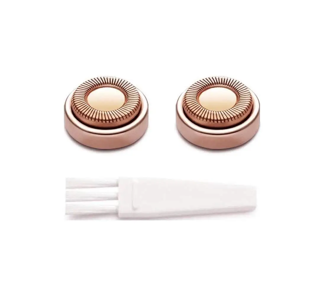 

2 PCS Facial Hair Remover Replacement Blade Heads 18K Rose Gold Plated Replacement Heads First generation