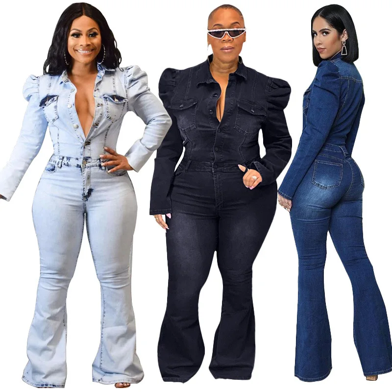 

New Arrivals Ladies Jeans One Piece Jumpsuit And Romper Sexy Women Plus Size Romper