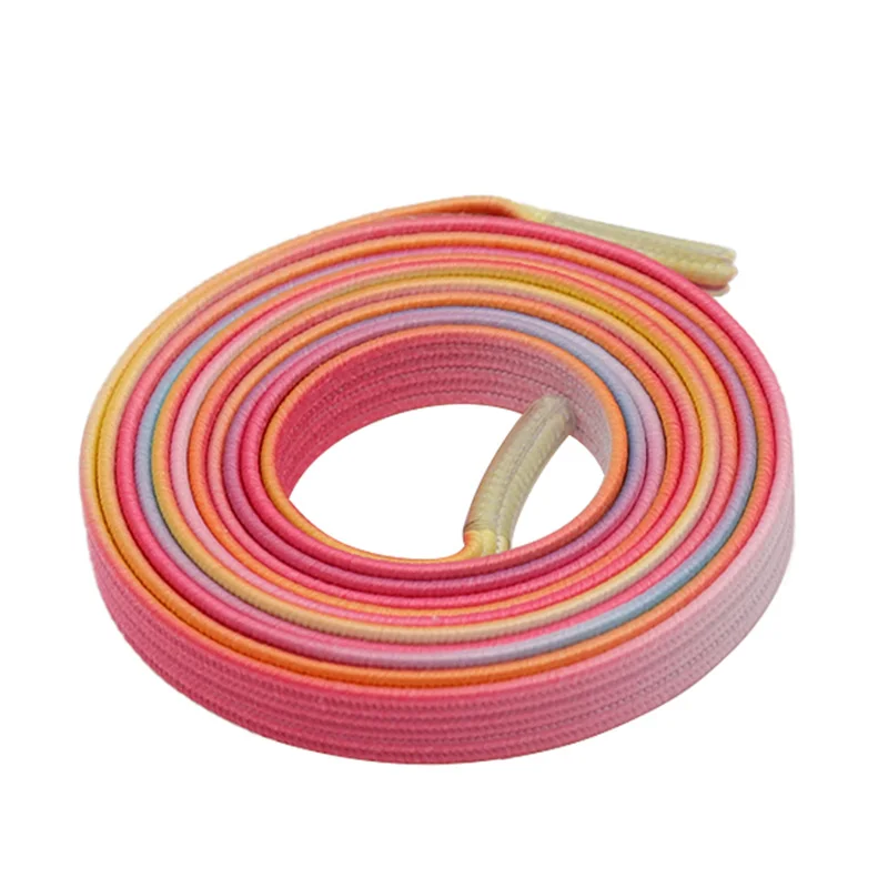 

Weiou Shoe Accessories Manufacturer Colorful Quality Flat Shoelaces able to Custom Logo on lace Fashion Shoestring for Sneakers, Black,red,grey,blue,support custom color
