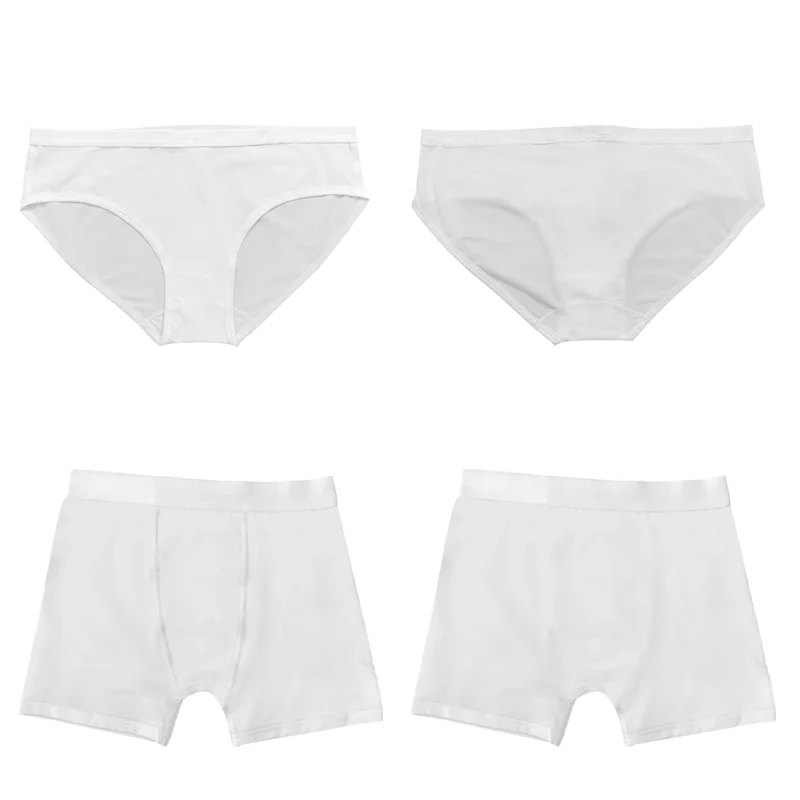 

wholesale white underwear men's blank sublimation boxers panties women bikini panties, Customized color